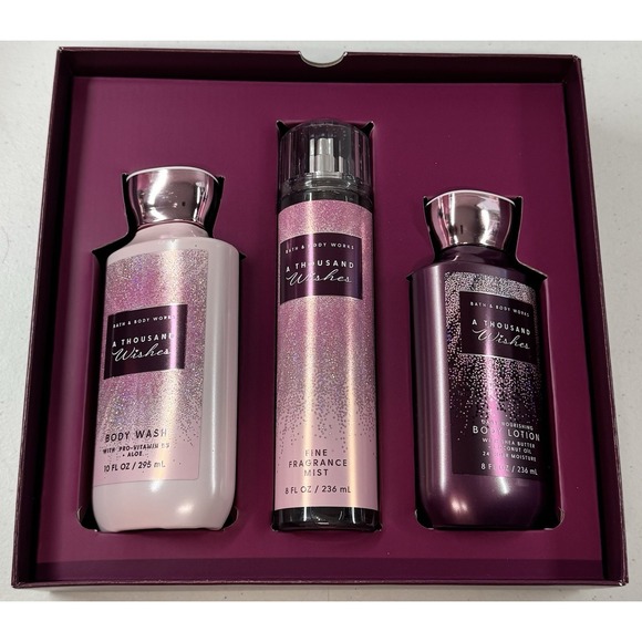 Bath & Body Works Other - Bath & Body Works A Thousand Wishes Full Size Gift Set Body Wash Lotion Mist NEW